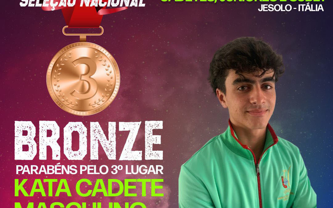 Medalha de Bronze – XIII Campeonato do Mundo de Karate (Cadetes, Juniores e Sub21) – Jesolo, Itália