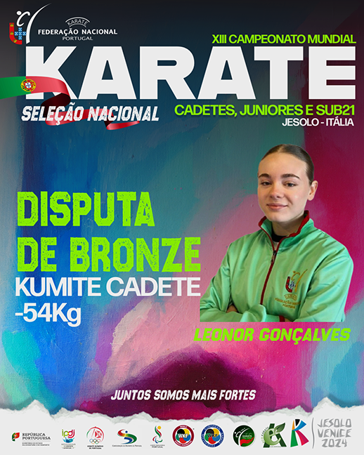 Disputa de Medalha de Bronze – XIII Campeonato do Mundo de Karate (Cadetes, Juniores e Sub21) – Jesolo, Itália