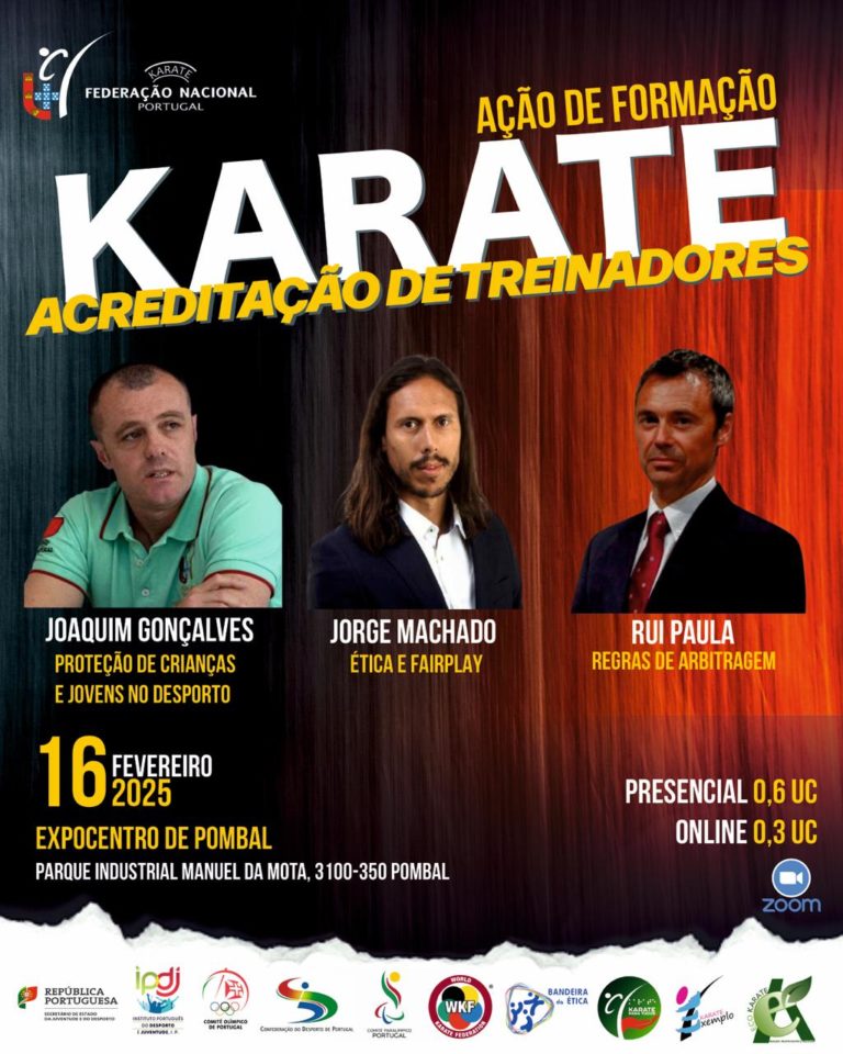 Acreditação de Treinadores – 16 Fevereiro 2025 – Pombal e E-Learning