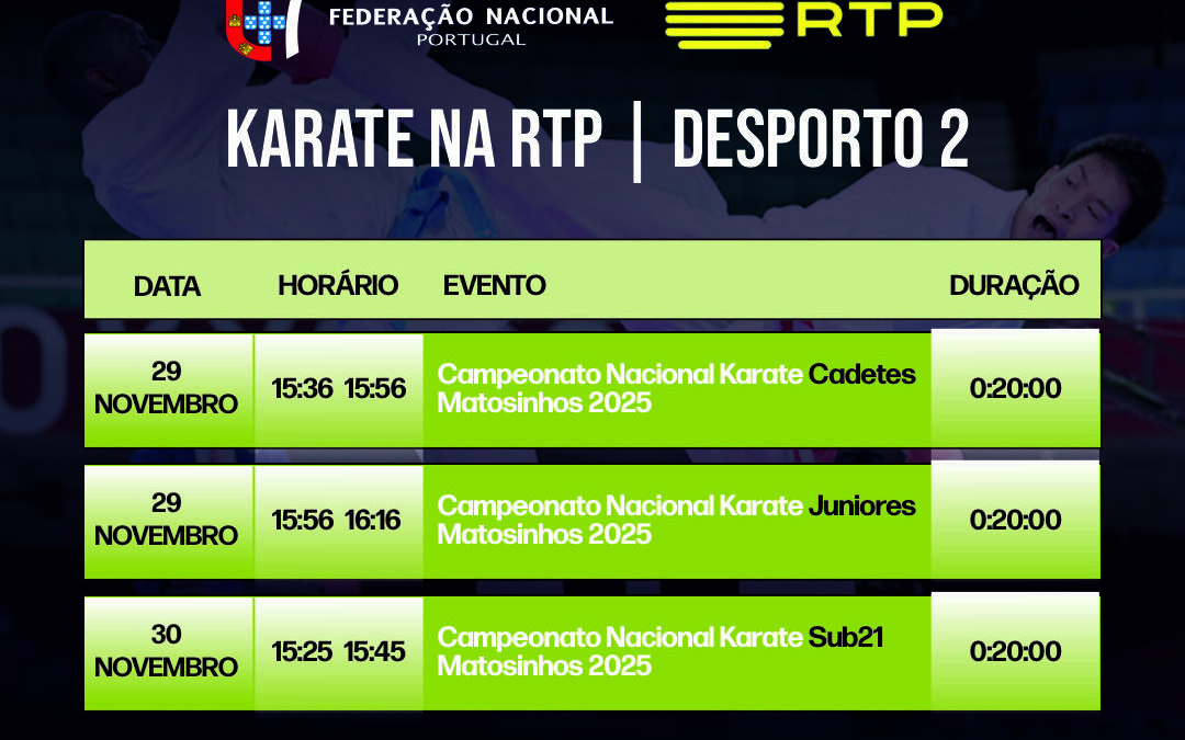 RTP 2 – Desporto 2 – Emissão de 29 e 30 de novembro de 2025
